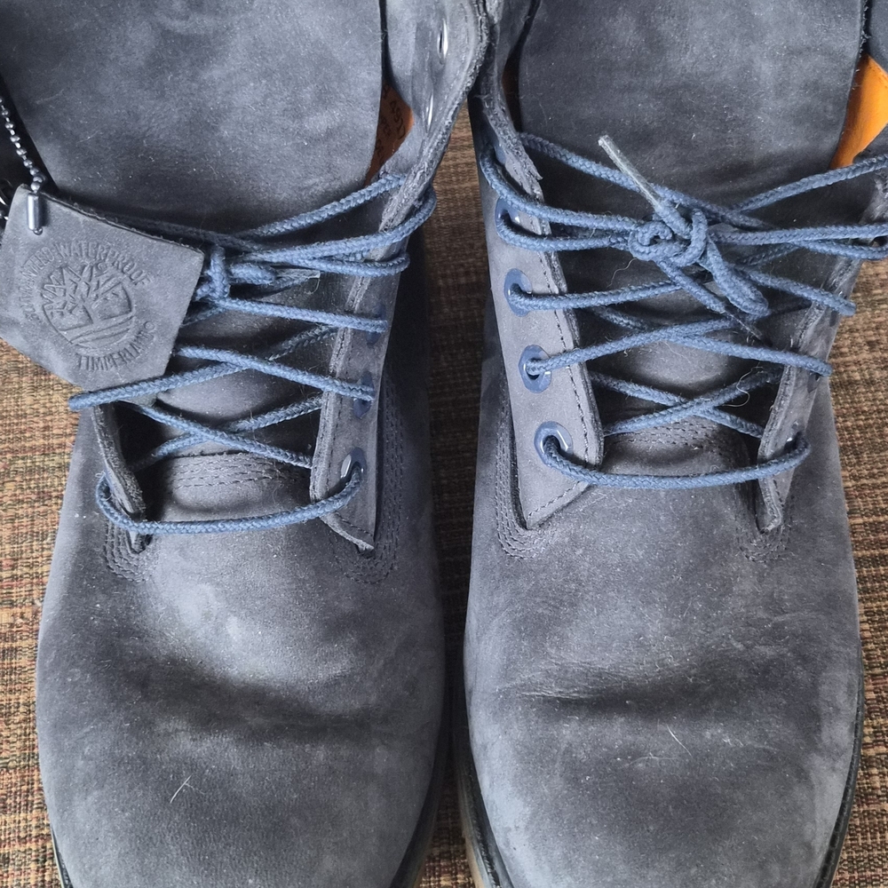 Timberland Men's Navy Suede Lace-Up Boots